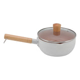 Sauce Pan Stick Proof Aluminum Alloy Multi Functional Milk Pot with Wooden Handle for Induction Gas V1294-YM0512-3118220271611