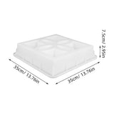White Plastic Hollow Mold for Concrete Brick Making, Cement Block Form for Precise Construction V1369-AZ3-W-19228