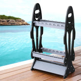 Seamanship Fishing Rod Holder 16 Storage Rack Fishing Pole Stand Garage Organizer Holds FISH-ROD-PL-BK