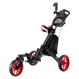 Everfit Golf Buggy Foldable Trolley Golf Cart Swivel Wheel Umbrella Bottle Stand GOLF-A-BUGGY-3-SW-RD