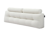Giselle wedge pillow headboard with non-flattening shredded foam core, perfect for dorm reading or HBP-HRNECK-COR-WH-Q