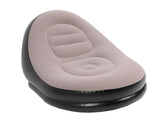 Inflatable Sofa Chair Stylish Simple Soft Flocking Blow Up Lounger Chair with Footstool for Living V1294-YM0901-3116240012711