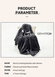 Cozy Wearable Heated Blanket with Sleeves and Foot Pocket Reversible Fleece & Sherpa, Adjustable V1341-ZY-6CLF77M9