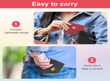 Small Leather Wallets for Women with Metal Buckle, Stylish Card Holder Wallet Case Coin Purse Cash V1259-DP01-A-5218