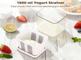 1800ml Yogurt Strainer, Fine Mesh Greek Yogurt Strainer for Whey Separation, Homemade Cream Cheese V1369-AZ3-W-08699
