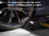 Black CaRSun Tire Inflator Portable Air Compressor LED Light Tire Inflator DC 12V V1102-806-BLA-79386