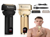 Foil Electric Shaver for Bald Men, Gold Cordless Barber Razor V1263-JX-4047