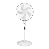 Standing Pedestal Fan Plastic Large Air Volume 3 Speeds White Pedestal Fan for Bedroom Living Room V1294-YM0901-3113230180911
