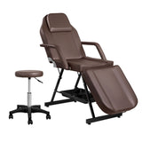 Zenses Massage Table Adjustable Salon Bed Chair 3-Fold Brown MT-CHR-F3-BR-80