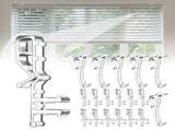 Textile Curtain Clips, 18-Piece Clear Curtain Positioning Clips, 2.1in Plastic Hidden Curtain Clips, V1369-AZ3-W-17850
