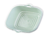 Vegetable Draining Basket Double Layered Plastic Food Fruit Bowl and Strainer Set for Kitchen V1294-YM0901-3117230354211