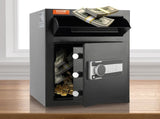 2.5 Cub Depository Safe, Deposit Safe with Drop Slot, Electronic Code Lock and 2 Emergency Keys, V952-LCSBXX25L000IZ30IV0
