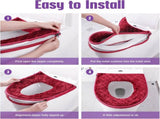 4 Pcs Toilet Seat Coverss for Bathroom Comfortable Cushion Cover Soft Thicker Warmer Washable V1259-DP01-A-5534