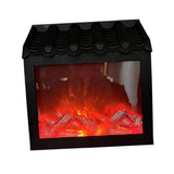 Fireplace Lights Small Fake Fireplace No Heater Function Portable Fireplace Fire Triangular roof V1366-AZ2-W-27425
