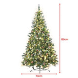 Christabelle 1.2m Pre Lit LED Christmas Tree with Pine Cones CMT-JFA-120-LED