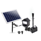 Gardeon Solar Pond Pump Submersible Water Fountain with Battery Kit LED Lights 6.6FT FOUNT-POND-B-100-DX