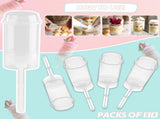80 pcs Round Shape Clear Push-Up Cake Pop Shooter Plastic Containers with Lids, Base V1259-DP01-A-609