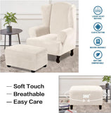 Ottoman Covers Slipcover Rectangle Real Velvet Plh 1 Piece Form Fit Stretch Folding Storage Covers V1258-DP02-F-633