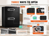 Double Doors 7.2 cu.ft Safe Box with Key Lock & Password, Safe Lock Box with Fireproof Bag, Key V952-LMBXXLS782CUWAFUQV9