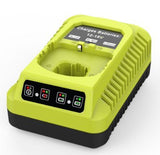 18V P108 Ryobi 18V Battery Replacement P117 Charger Lithium-Ion Battery Power - Black - Size Charger V1107-DSZ-TOOL-001-BLK-CHARGER