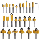 Router Bits Set, Router Bits Set of Pieces kit with shank in Aluminum Storage Case,Woodworking Tools V1366-AZ2-W-09716