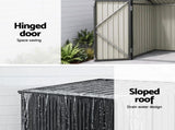 Giantz Garden Shed Wheelie Bin Storage Enclosure Outdoor Lockable Steel Cabinet SHED-FLAT-4X5-GR-AB