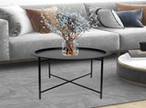 Round Lipped Cross Frame Side Table 47cm V637-68107TBL