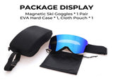 Magnetic Cylindrical Ski Goggles with UV400 Anti-Fog Dual-Lens, Impact-Resistant TPU Frame, V1341-ZY-42KYQZH6-BLUE