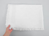White Picnic Blanket Outdoor Mat, Lightweight Polyester Camping Essential for Beach, Park, Hiking V1369-AZ3-W-18680
