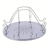 1 Piece Foldable Stainless Steel Camping Grill, Rust-Resistant Outdoor Cooking Rack for Camping, V1189-LC-HW-00314