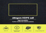 Instahut Sun Shade Sail Cloth 98% UV Block Outdoor Canopy Rectangle 5X6M Black SAIL-DL-H-5X6-BK