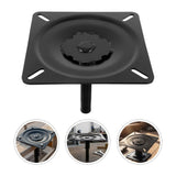 Boat Seat Swivel Base Mount Plate Black Metal for Chair Universal Compatibility and High Rigidity V1369-AZ3-W-13140