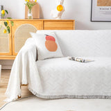 Multifunction Sofa Towel Bed Cover Large Size Sofa Cover 3 Seater 180X230Cm White V1188-MS-227-0666