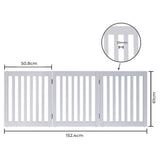 Three Panel Freestanding Dog Gate, White V568-GMW-265-W