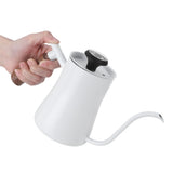 650ml Hanging Ear Hand Coffee Pot Stainless Steel Drip Type Coffeeware Tool with ThermometerWhite V1294-YM0901-3118210062312
