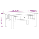 Coffee Table 100x60x45 Cm Solid Pine Wood Panama Range 43_282682