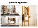 Artiss Clothes Rack Airer Coat Stand Bamboo BAM-C-CR01-NT
