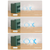 Quiet Portable Water-Cooled Fan, Rechargeable Battery, Desktop Air Cooler for Home Dorm Desk V1369-AZ3-W-10437
