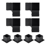 Pergola Bracket Kit 152.4 x 152.4 mm, 8pcs 3-Way Heavy Duty Corner Bracket Woodworks DIY Post Base, V952-LPJJTZST8PCS31NS1V0