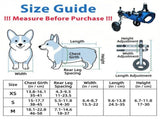 Medium Adjustable Dog Wheelchair - Mobility Aid for Disabled Pets with Back Leg Issues - Leg Brace & V1107-CS-QFLCCE14