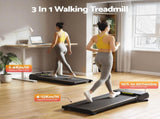 Everfit 3 in 1 Walking Pad Treadmill 20% Auto Incline Under Desk Treadmills for Home Gym With 40cm TMILL-400-AINC-BK