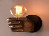 Nordic Retro Resin Wall Lamp Left Hand Fist Sconces Wall Fixture Home Decor Light Restaurant Bar V1370-AZ4-10256
