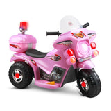 Rigo Kids Electric Ride On Police Motorcycle Motorbike 6V Battery Pink RCAR-MBIKE99-PK