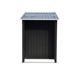 Wallaroo Garden Shed with Semi-Close Storage 4*8FT - Black GSS-BSW-48S-BK