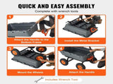 Dump Cart, Poly Garden Dump Cart with Easy to Assemble Steel Frame, Dump Wagon with 2-in-1 V952-SLZXTC1200B0XEEV4V0