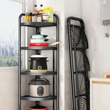 SOGA 2X 5 Tier Steel Triangular Corner Stand Multi-Functional Shelves Portable Storage Organizer KITCHENXY026X2