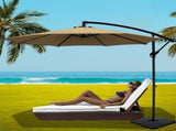 Instahut 3m Umbrella w/Base Outdoor Cantilever Beach Garden Patio Parasol Beige UMB-BAN-50N-COM-BG