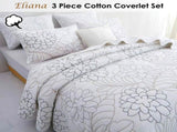 100% Cotton Coverlet Set Eliana Queen V442-STT-COVERLET-ELIANA-WHITE-QS