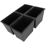 4Pcs Stackable Bed Risers ABS Anti Slip Furniture Risers for Bed Desk Sofa Table Black 6 Inch V1294-YM0901-3114230085312