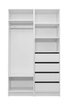 MALMO THREE SHELF/FOUR DRAWER WALK IN WARDROBE - VJ PANEL V164-ECW4VB